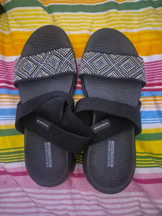 Sandalias Skechers Negras Talla 37/38