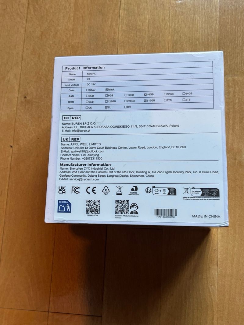 Mini PC ACEMAGIC Kron Mini K1 Ryzen 5 7430U afbeelding 3