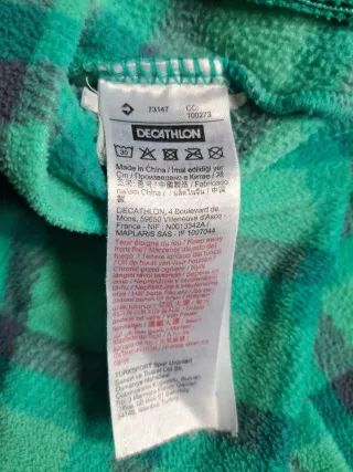 Polar Quechua Cuadros Verde y Turquesa