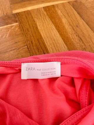 Blusa Zara Talla M Coral