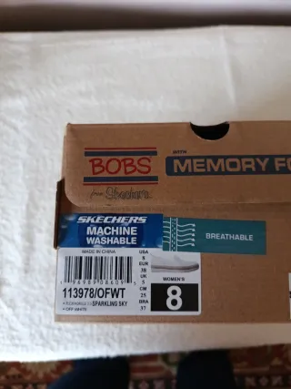 Alpargatas Skechers Bobs Memory Foam Blancas