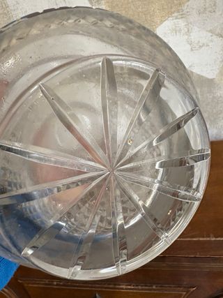 Vaso vintage cristallo inciso