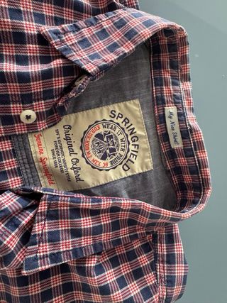 Camisa cuadros Springfield azul y rojo