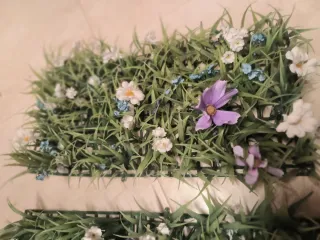 15 Paneles de césped artificial con flores