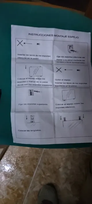 Espejo de baño blanco cristal