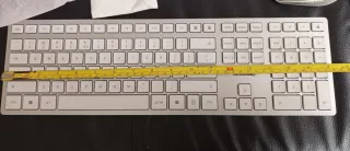 Teclado inalámbrico internacional blanco y gris