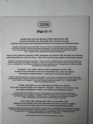 Apple iPad Plata con Cargador y Cable