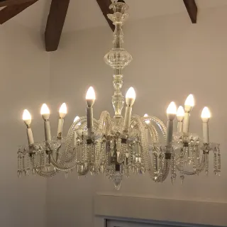 Lámpara de techo de cristal