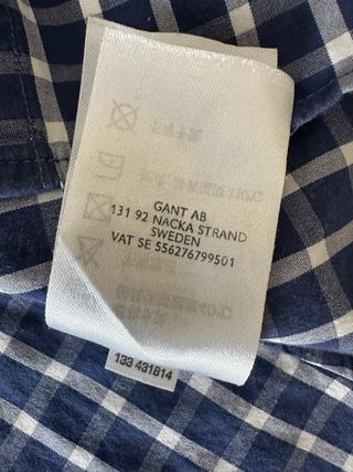 Camisa Gant cuadros azul mujer