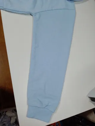 Sudadera Crop Top Azul con Dibujo