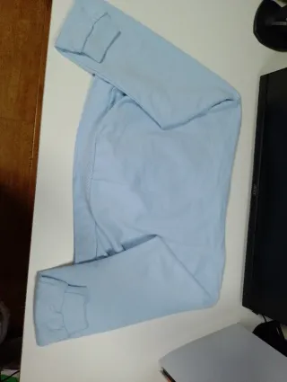 Sudadera Crop Top Azul con Dibujo