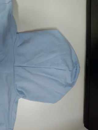 Sudadera Crop Top Azul con Dibujo