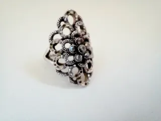 Anillo Vintage Plata Marquesitas