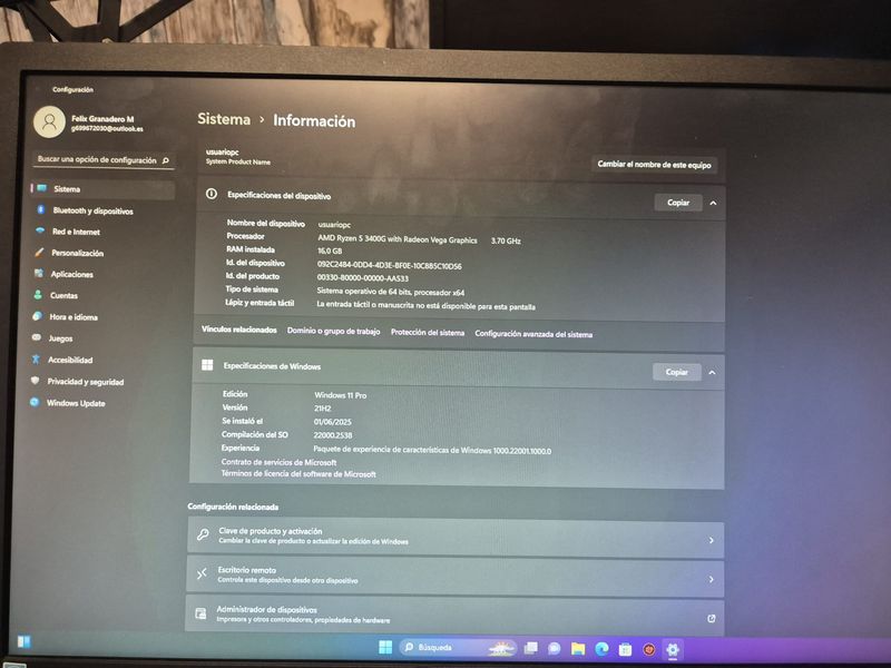 Ordenador Asus Gamer Ryzen 5 Completo afbeelding 6