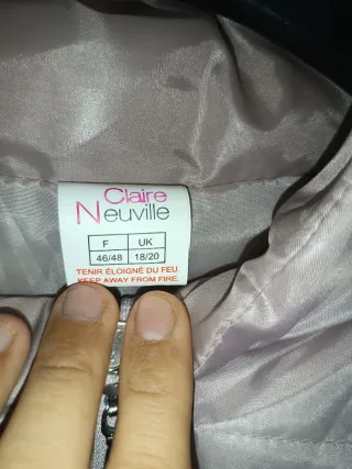 Chaqueta acolchada rosa y plateada