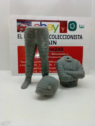 1/8 Figura driver piloto con casco - resina 3D 01