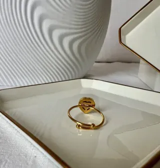 Anillo acero inoxidable con circonitas – Ajustable