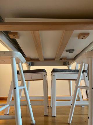 Mesa extensible blanca madera