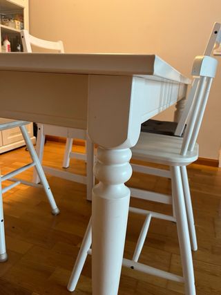 Mesa extensible blanca madera