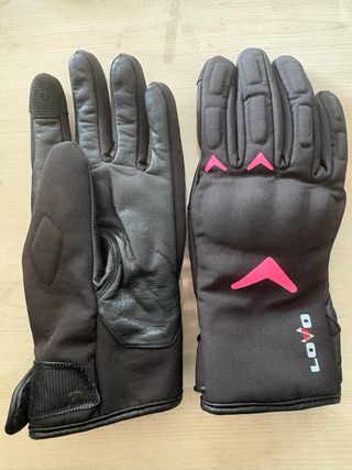 Guantes Moto Invierno Mujer LOVO Negro Rosa