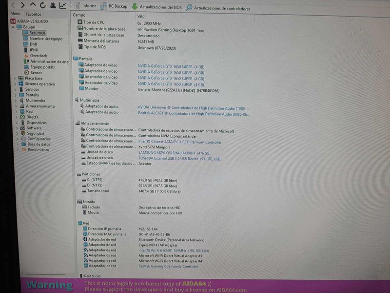 Ordenador HP Pavilion Gamer Core i5 Completo afbeelding 6