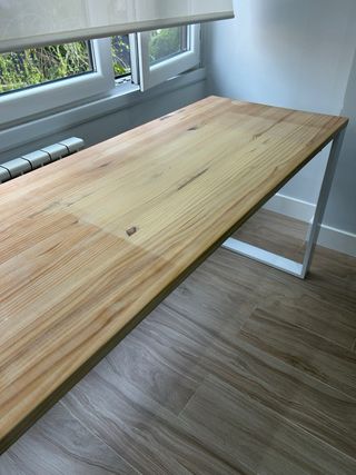 Mesa Roble Natural Diseño Nórdico 220Lx60Anx75Al