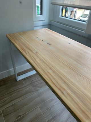 Mesa Roble Natural Diseño Nórdico 220Lx60Anx75Al