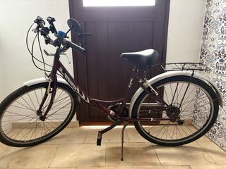 Bicicleta urbana morada