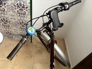 Bicicleta urbana morada