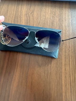 Gafas Ray-Ban Aviador Marrón y Plata