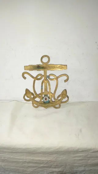 Figura Ancla Marina Bronce Armada Española Antigua