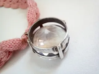 Collar Choker Plata y Cristal Rosa