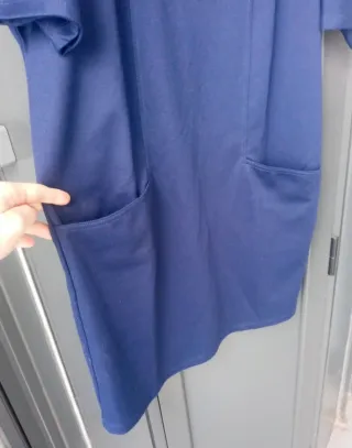 Vestido azul corte recto talla única