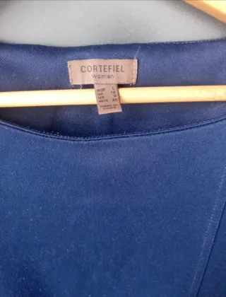 Vestido azul corte recto talla única