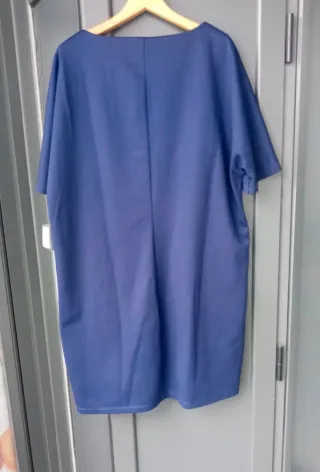 Vestido azul corte recto talla única