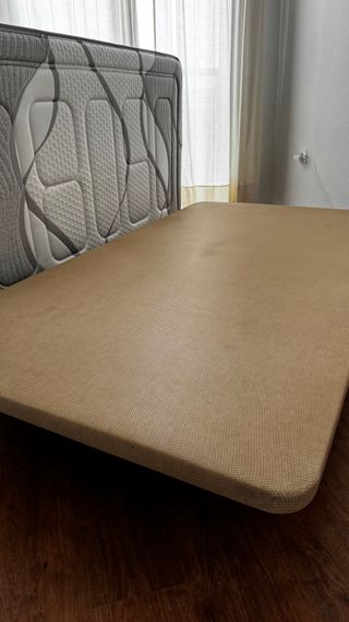 Colchon y base tapizada 105cm