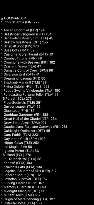 Mazo Commander Magic Simic + Deckbox