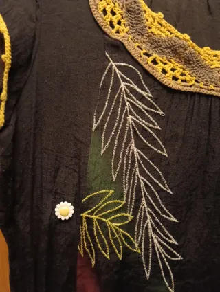 Vestido Sophyline Negro verano. Talla M-L.