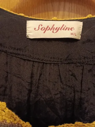 Vestido Sophyline Negro verano. Talla M-L.