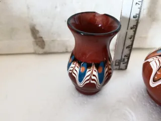 Set 2 Vasi terracotta ceramica decorati