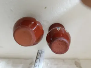 Set 2 Vasi terracotta ceramica decorati