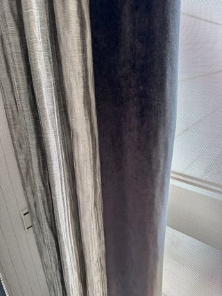 Cortinas de seda y terciopelo.