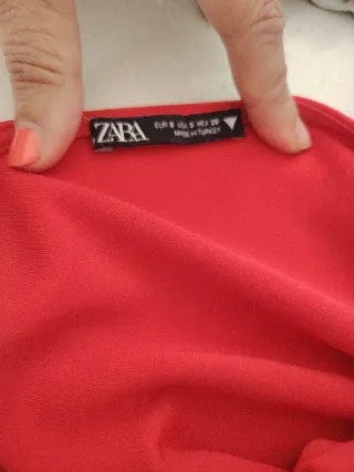 Vestido Zara Rojo Talla S