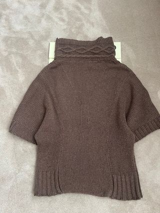 Jersey Tintoretto cuello alto marrón