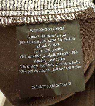 Pantalón Purificación García W32 - ES42