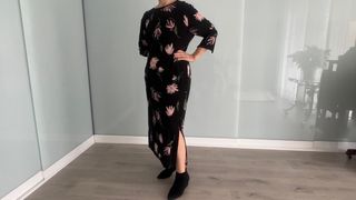 Vestido largo estampado flores talla única