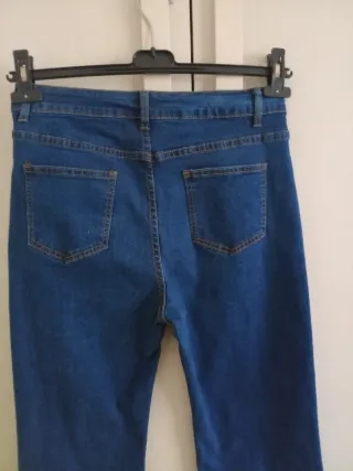 Jeans vita alta dritti elasticizzati donna