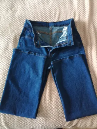 Jeans vita alta dritti elasticizzati donna