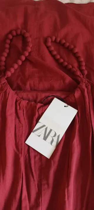 Vestido Zara Boho Talla XS Rojo