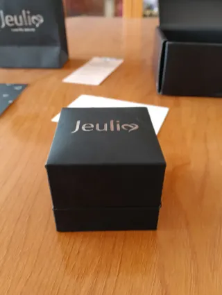 Anillo de compromiso Jeulia plata y blanco